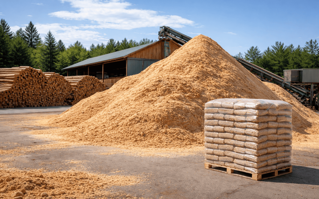 Sägewerk: Verarbeiten Sie Ihre Nebenprodukte vor Ort zu Pellets